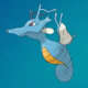 Pokémon Draking on Water-type background.
